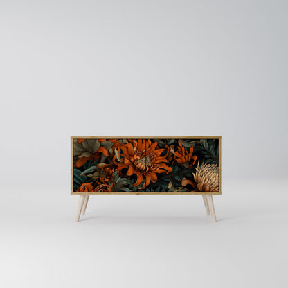 DAWN BLOOM Mueble de TV Compacto de 2 puertas