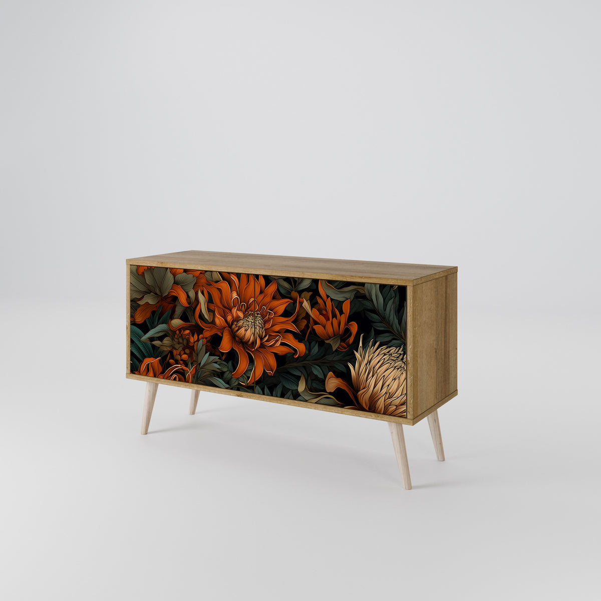 DAWN BLOOM Mueble de TV Compacto de 2 puertas