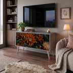 DAWN BLOOM Mueble de TV Compacto de 2 puertas