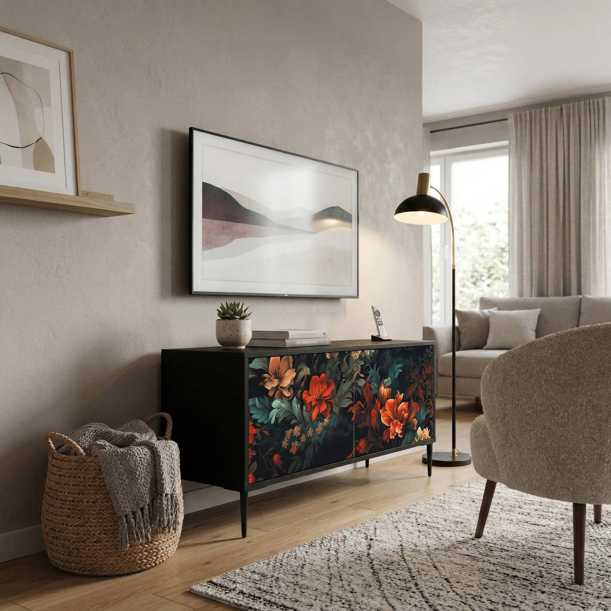 IMAGINARY BLOSSOM Mueble de TV Compacto de 2 puertas