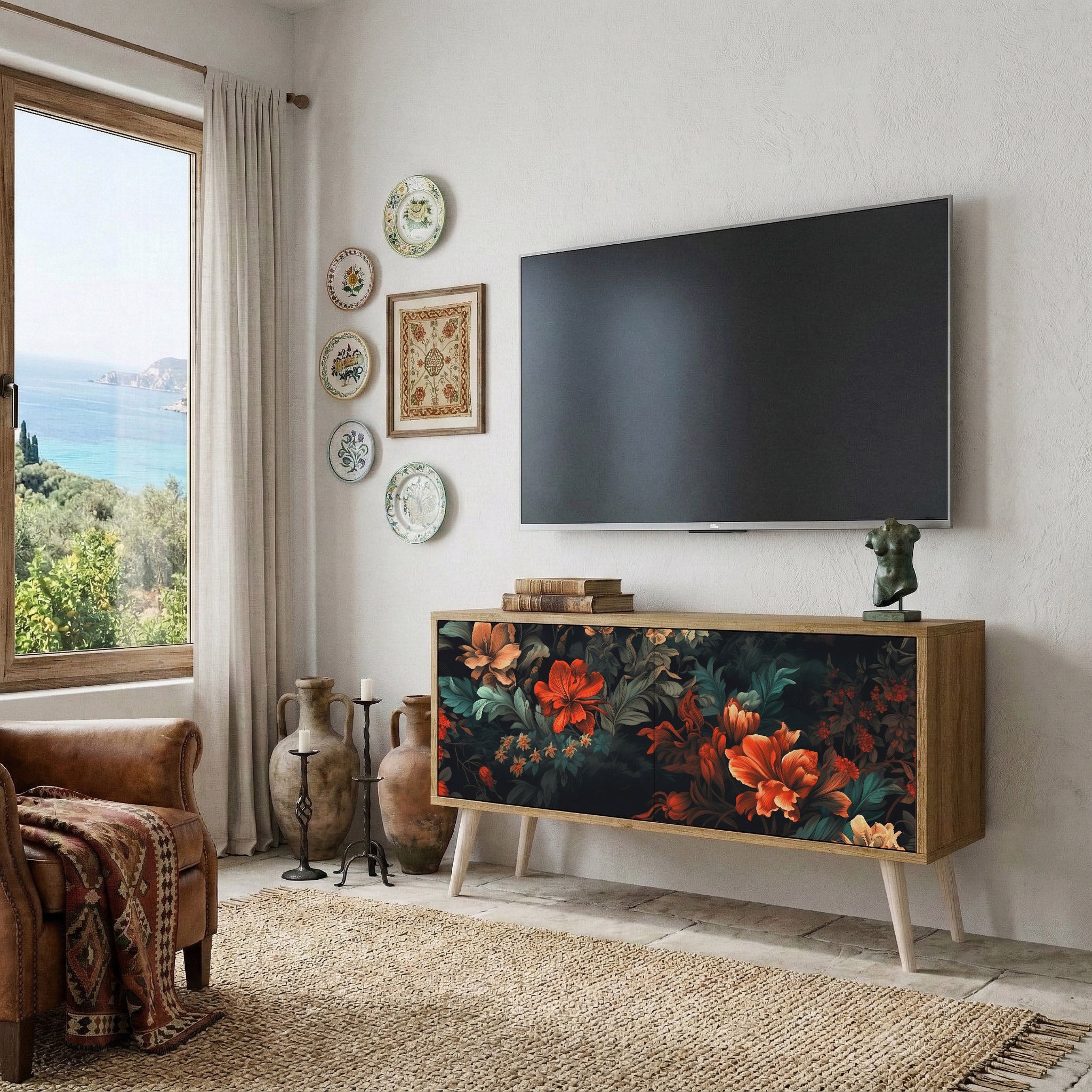 IMAGINARY BLOSSOM Mueble de TV Compacto de 2 puertas