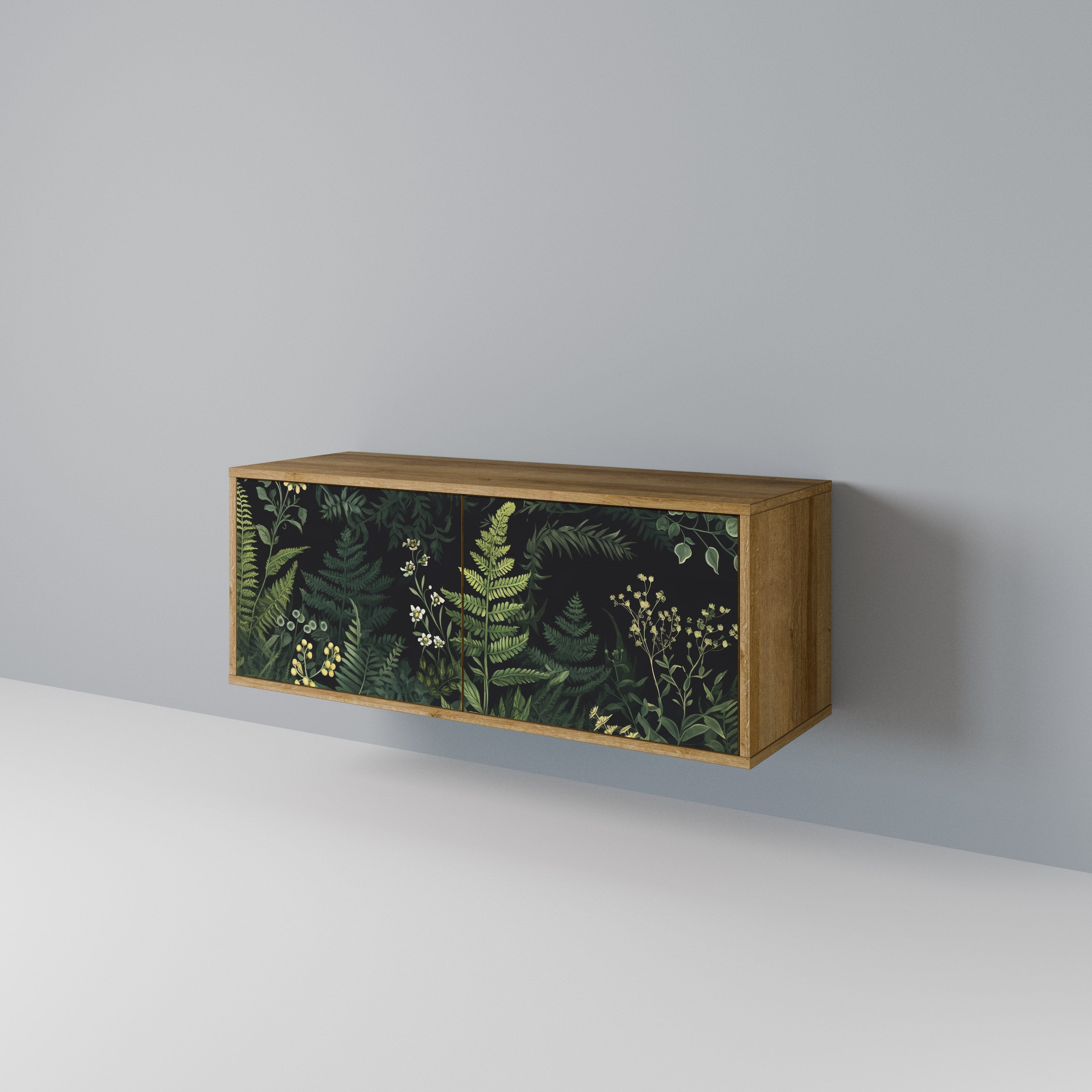 FERN FLOWERS Mueble de TV Compacto de 2 puertas
