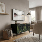 FERN FLOWERS Mueble de TV Compacto de 2 puertas
