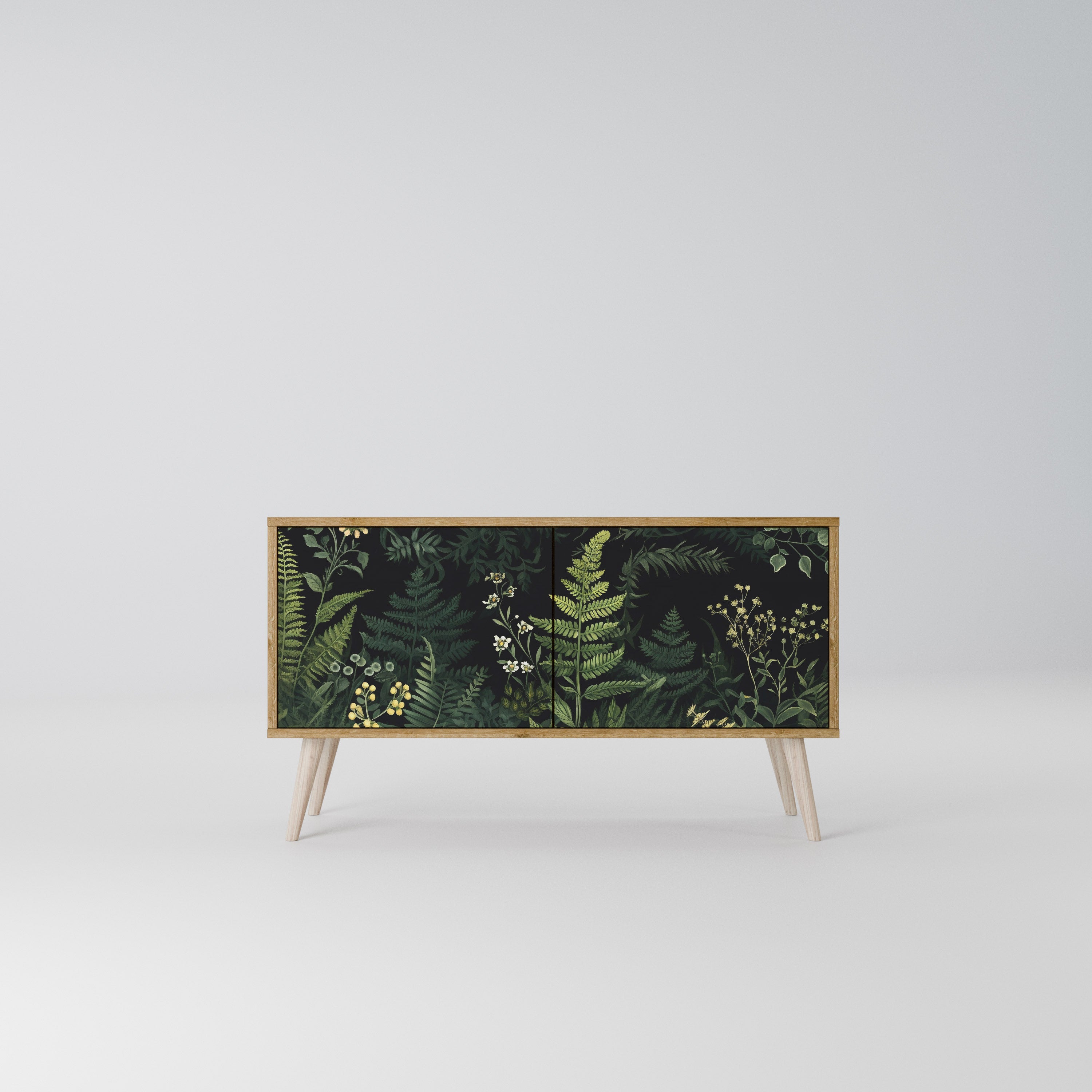 FERN FLOWERS Mueble de TV Compacto de 2 puertas