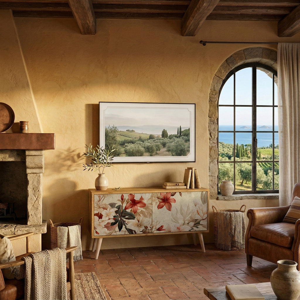 PETAL HARMONY Mueble de TV Compacto de 2 puertas