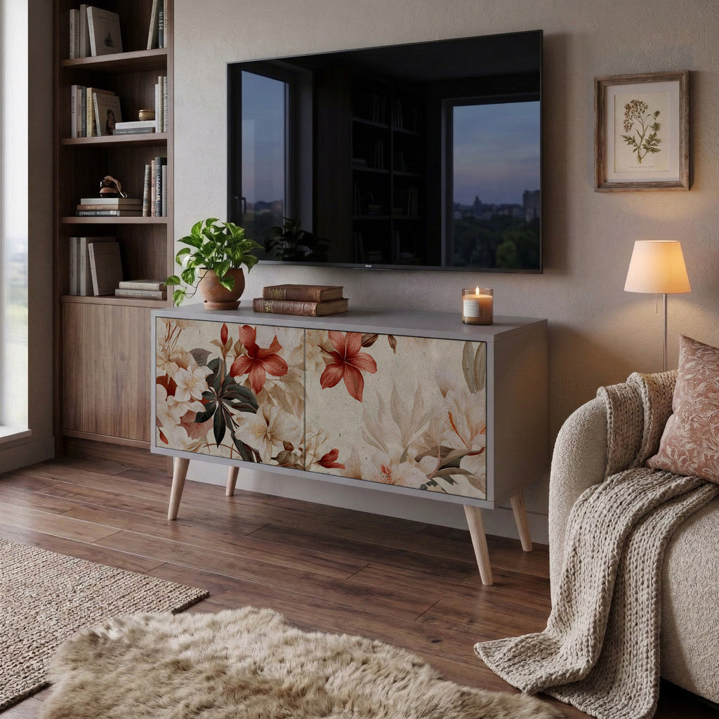 PETAL HARMONY Mueble de TV Compacto de 2 puertas