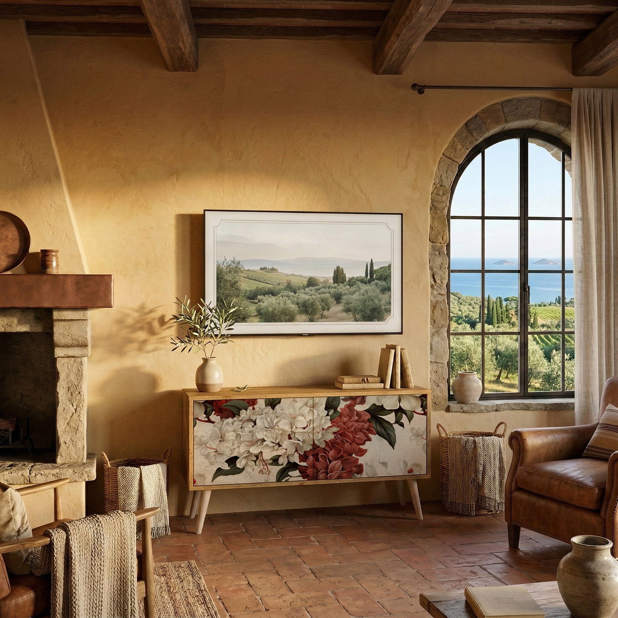 EPHEMERAL DAYS Mueble de TV Compacto de 2 puertas