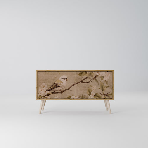 PETAL DISTINGUISH Compact 2-Door TV Cabinet