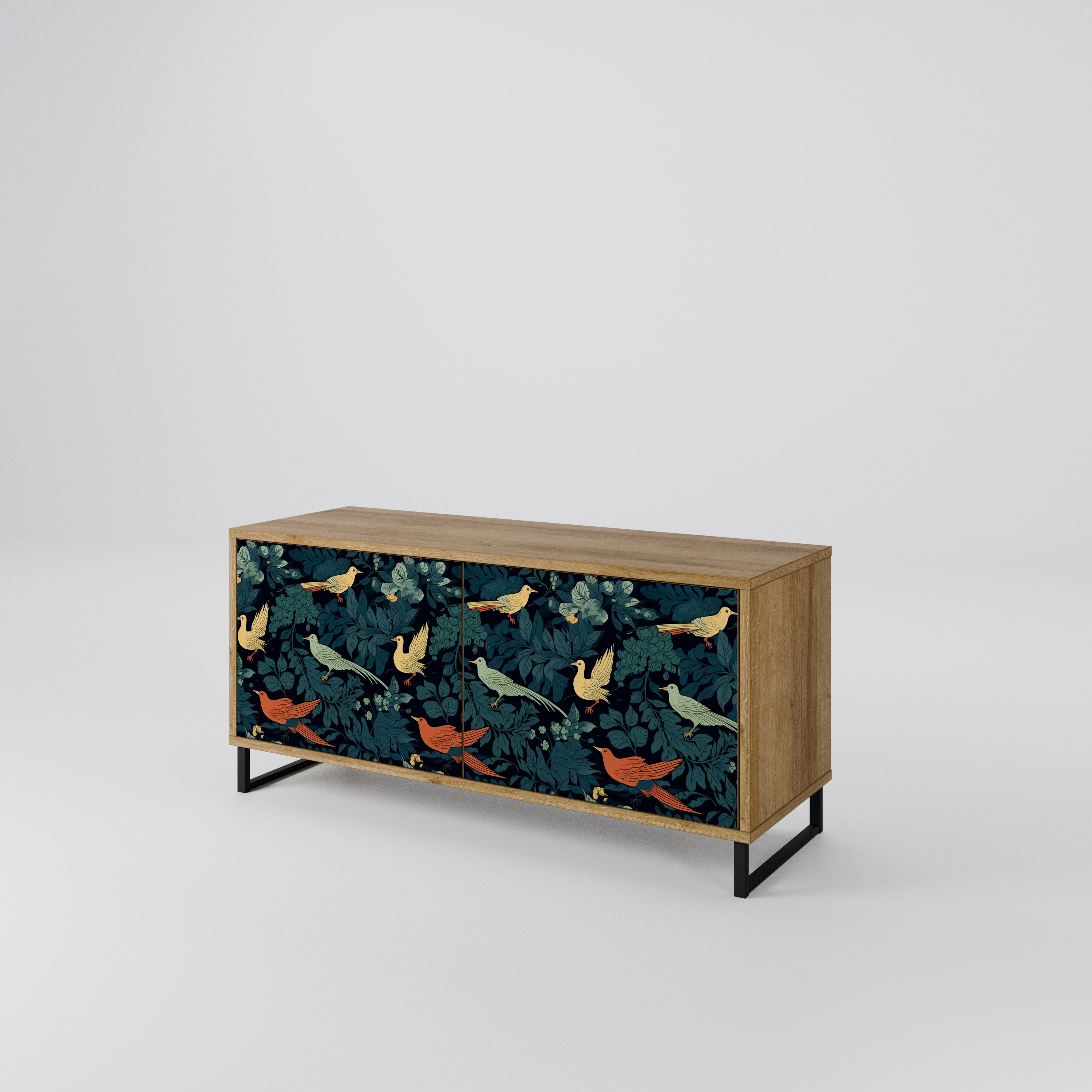FOWL ORNAMENT Mueble de TV Compacto de 2 puertas