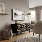 FOWLY DAZE Mueble de TV Compacto de 2 puertas