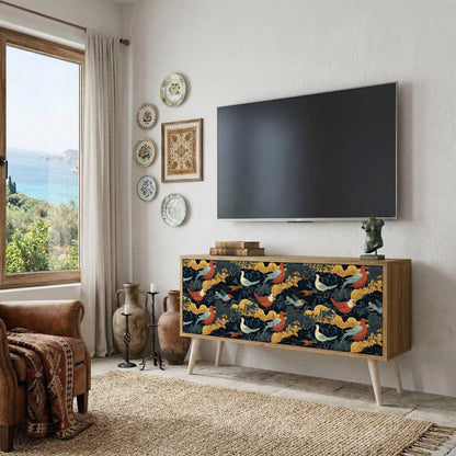 FOWLY DAZE Mueble de TV Compacto de 2 puertas