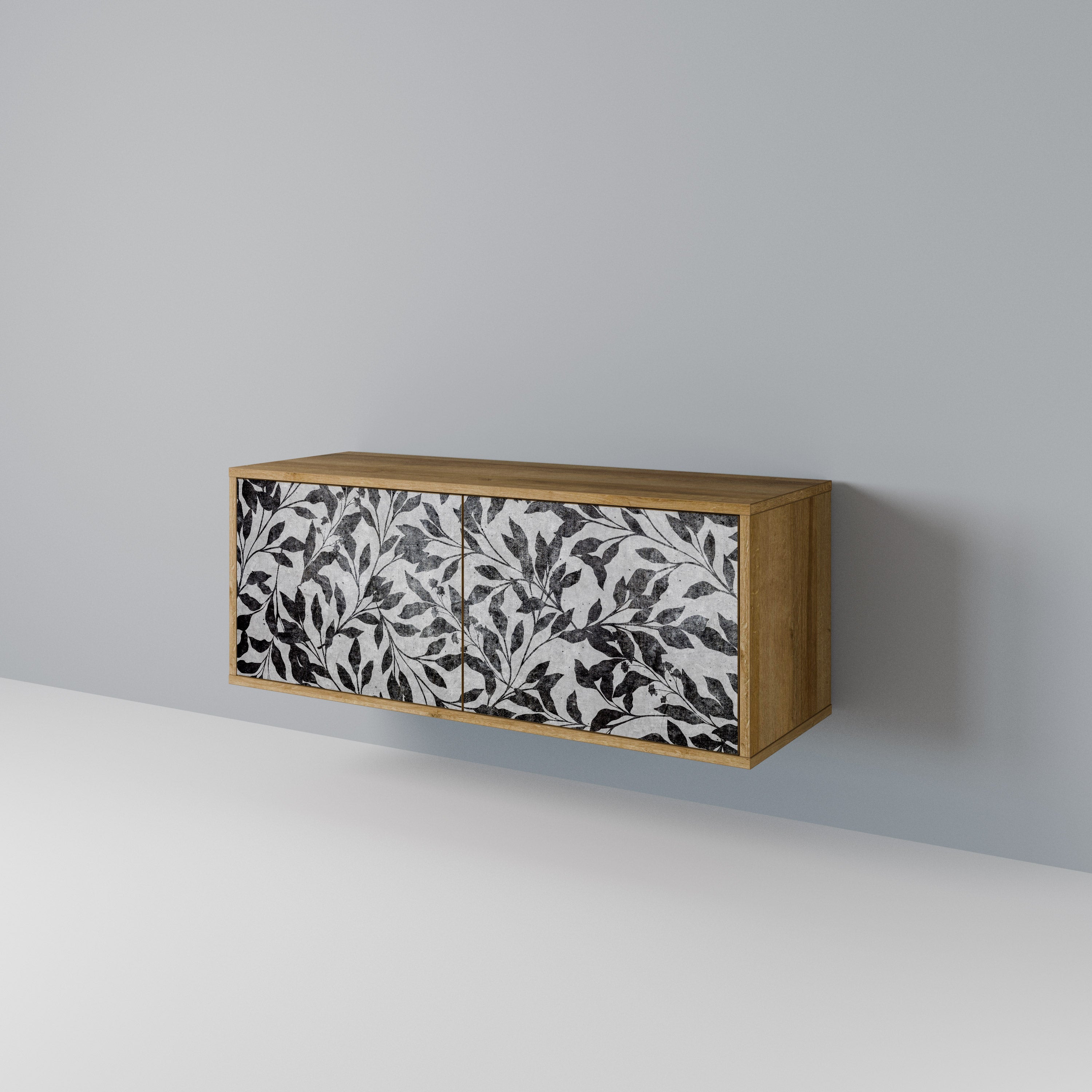 CHARCOAL SPROUT Mueble de TV Compacto de 2 puertas