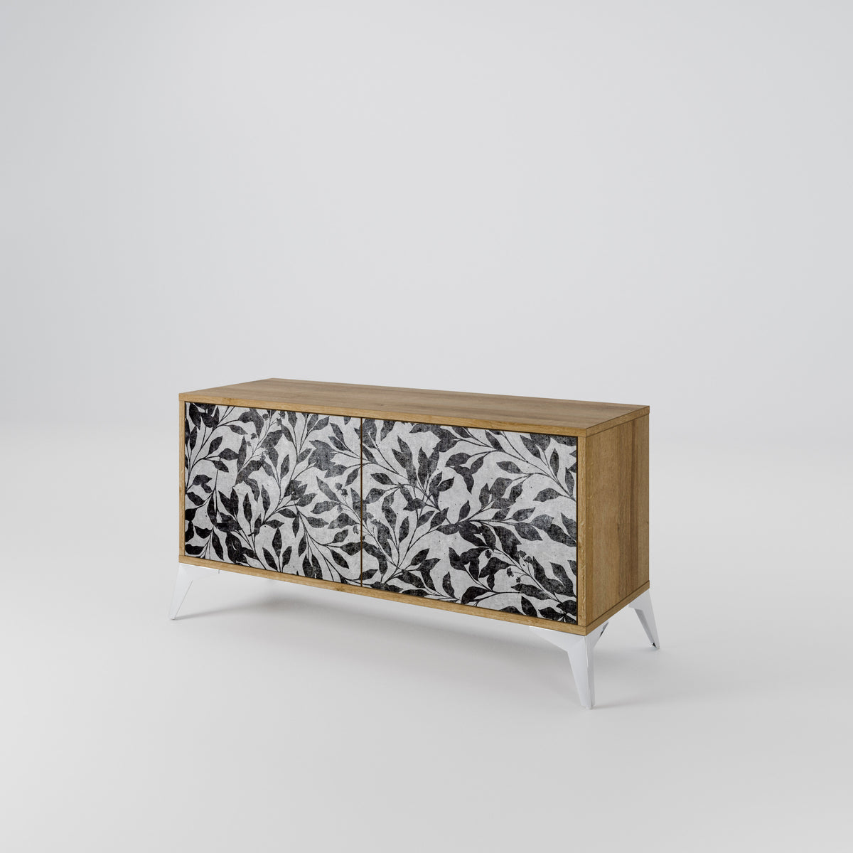 CHARCOAL SPROUT Mueble de TV Compacto de 2 puertas