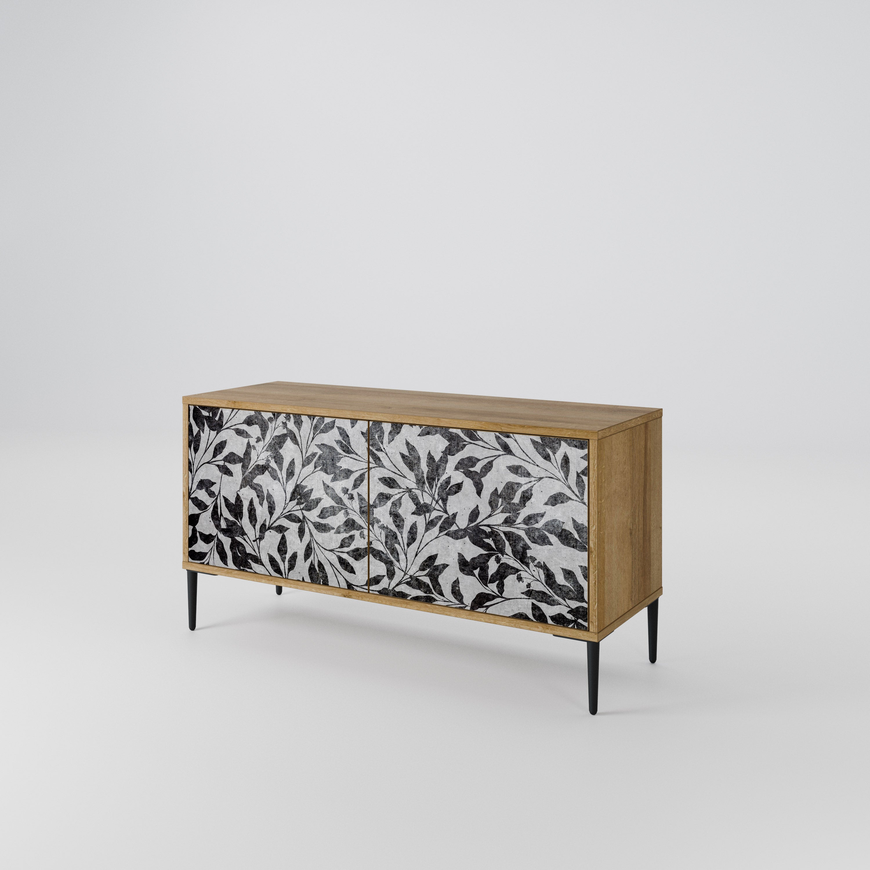 CHARCOAL SPROUT Mueble de TV Compacto de 2 puertas