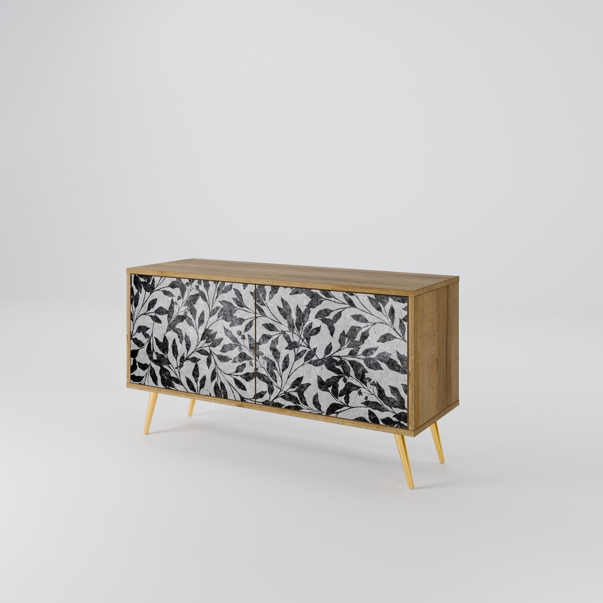 CHARCOAL SPROUT Mueble de TV Compacto de 2 puertas