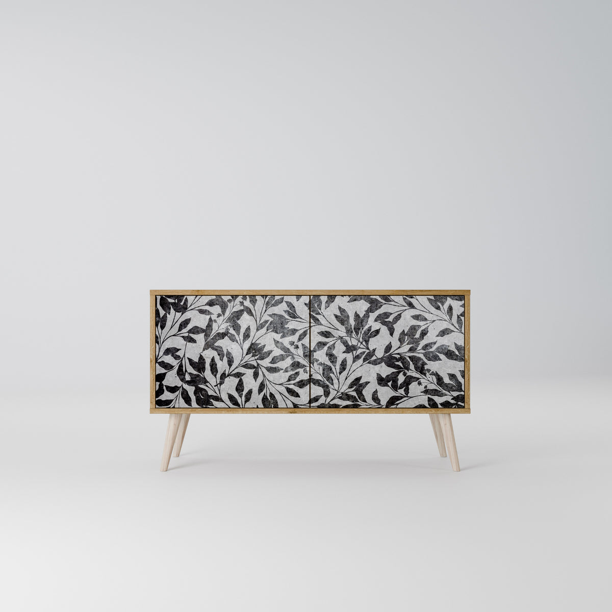 CHARCOAL SPROUT Mueble de TV Compacto de 2 puertas