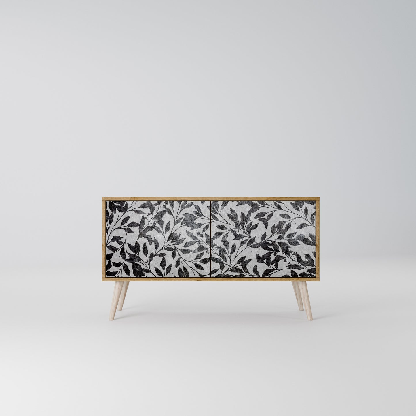CHARCOAL SPROUT Mueble de TV Compacto de 2 puertas