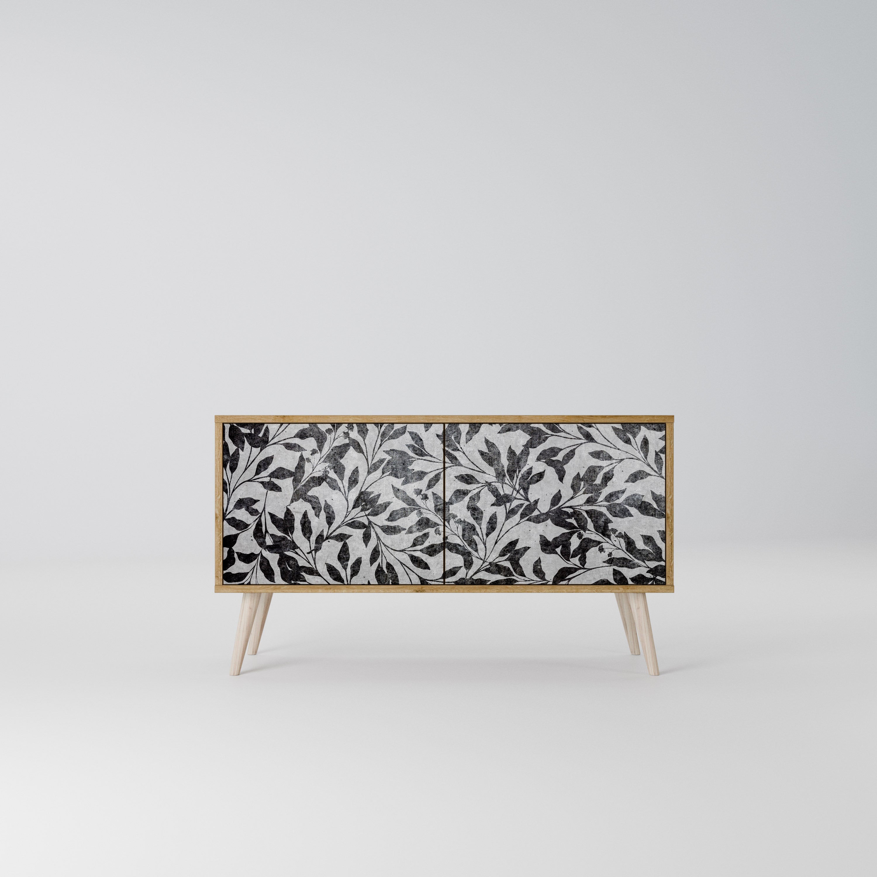 CHARCOAL SPROUT Mueble de TV Compacto de 2 puertas