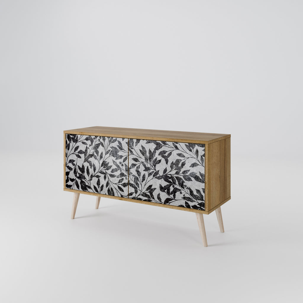 CHARCOAL SPROUT Mueble de TV Compacto de 2 puertas