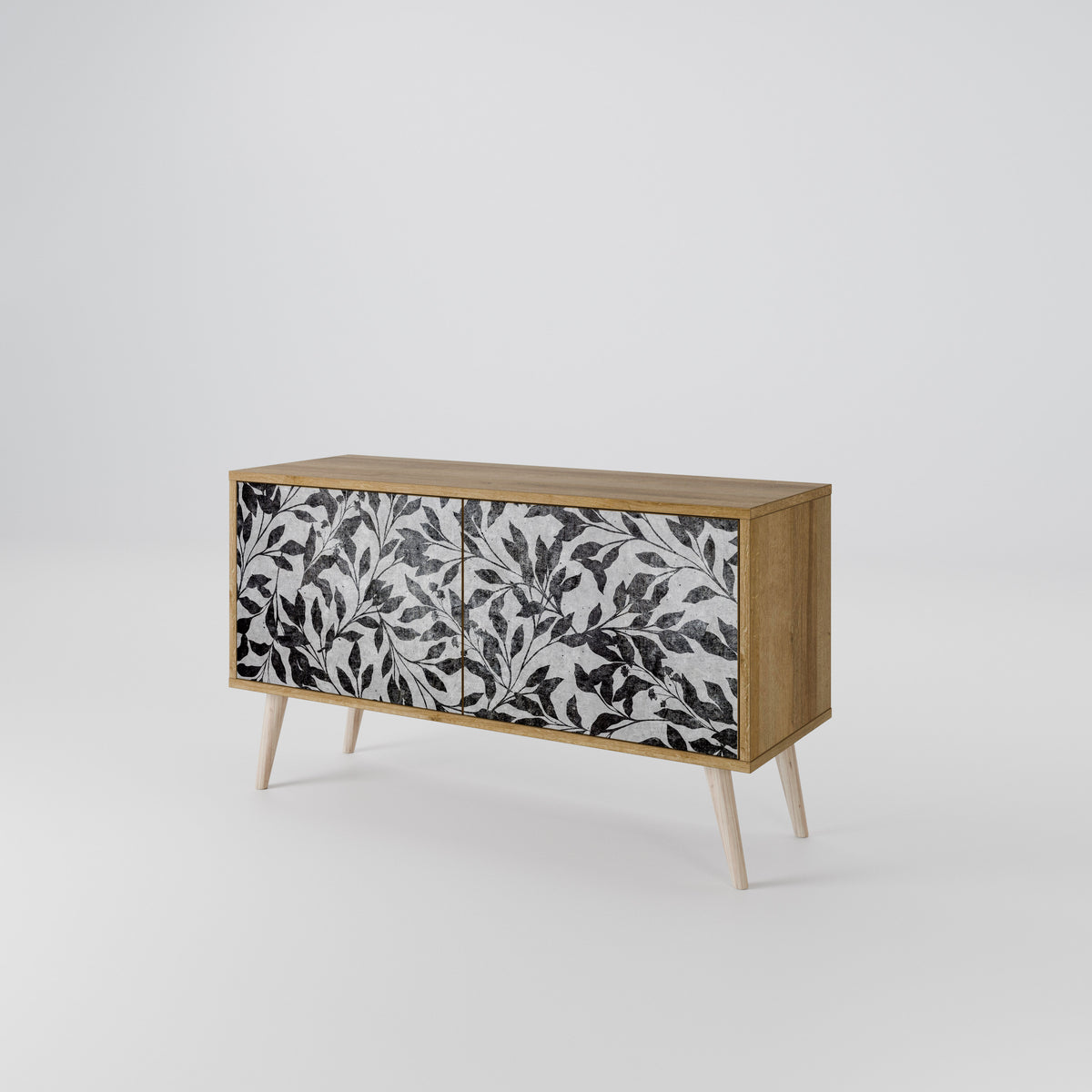 CHARCOAL SPROUT Mueble de TV Compacto de 2 puertas