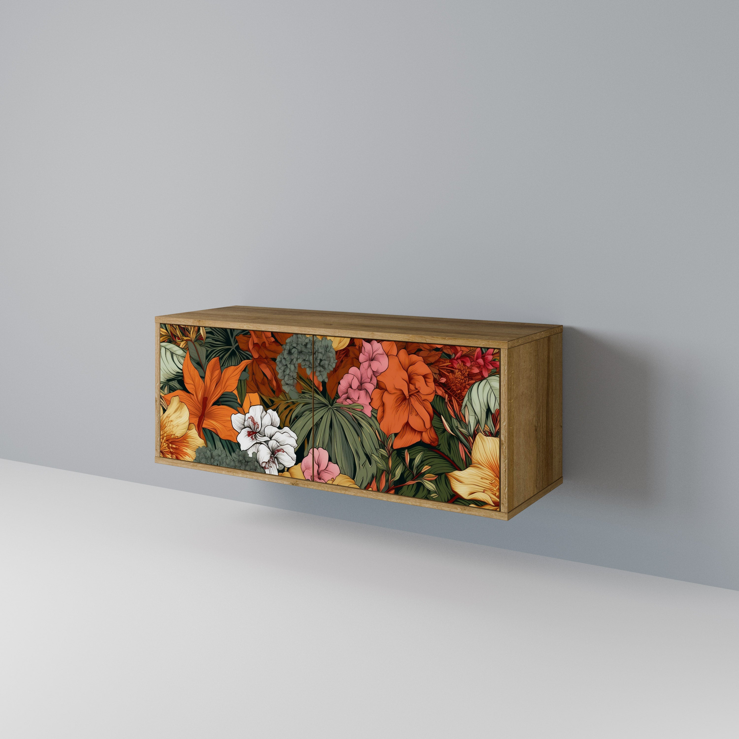 RADIANT FLORA Mueble de TV Compacto de 2 puertas