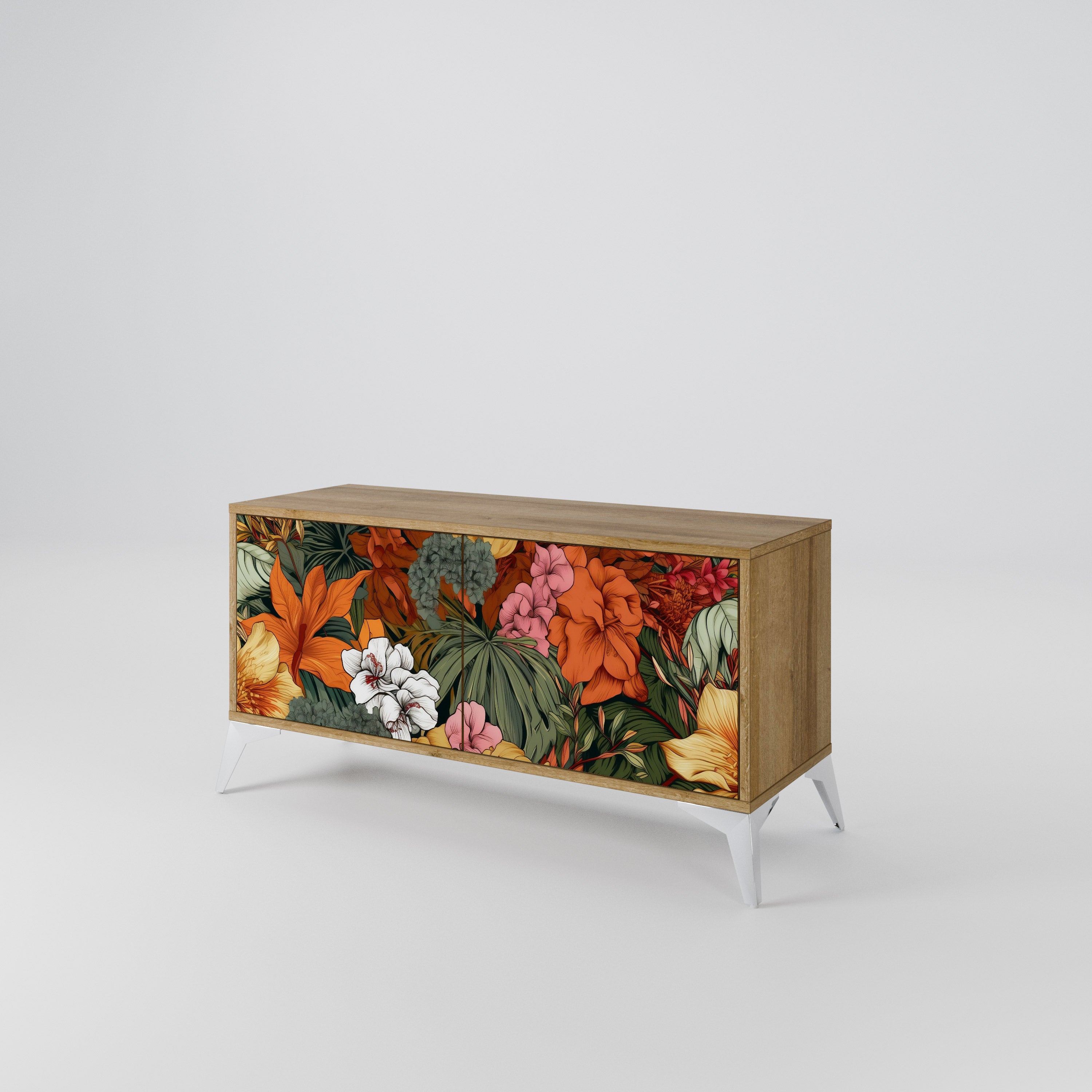 RADIANT FLORA Mueble de TV Compacto de 2 puertas