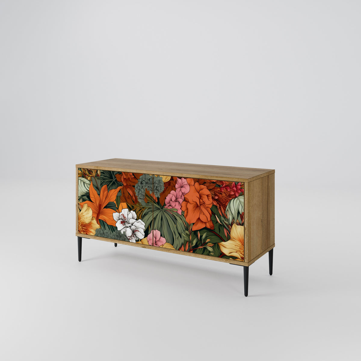 RADIANT FLORA Mueble de TV Compacto de 2 puertas