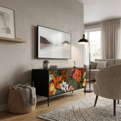 RADIANT FLORA Mueble de TV Compacto de 2 puertas