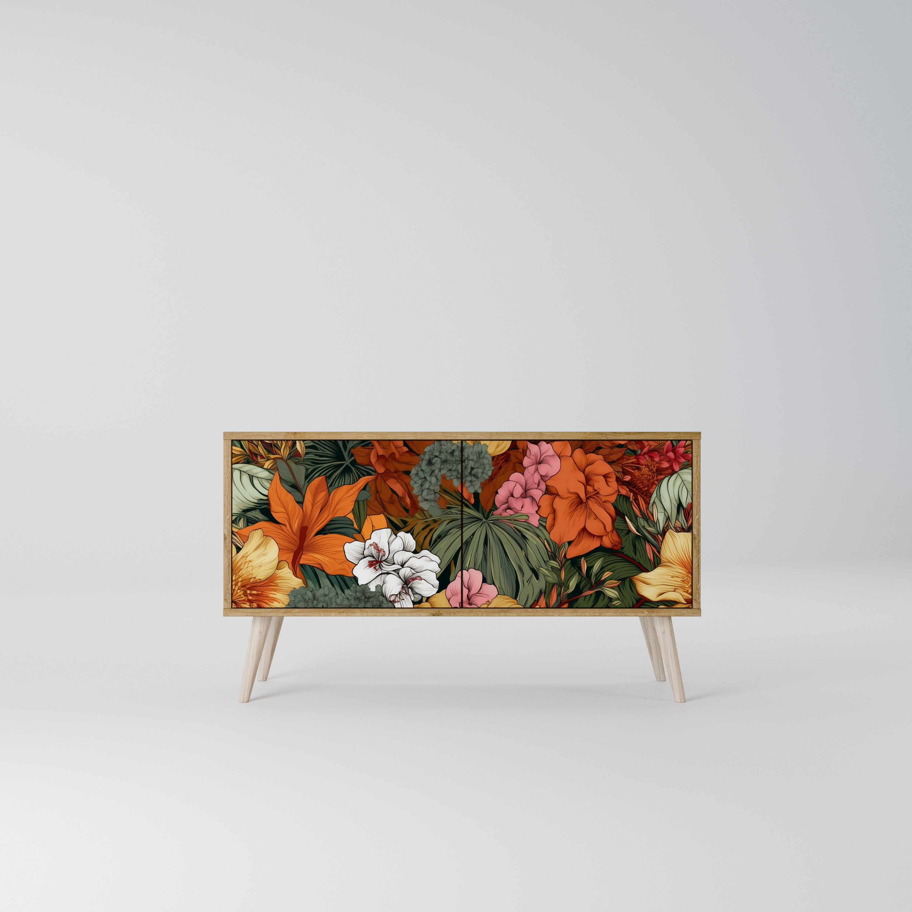 RADIANT FLORA Mueble de TV Compacto de 2 puertas