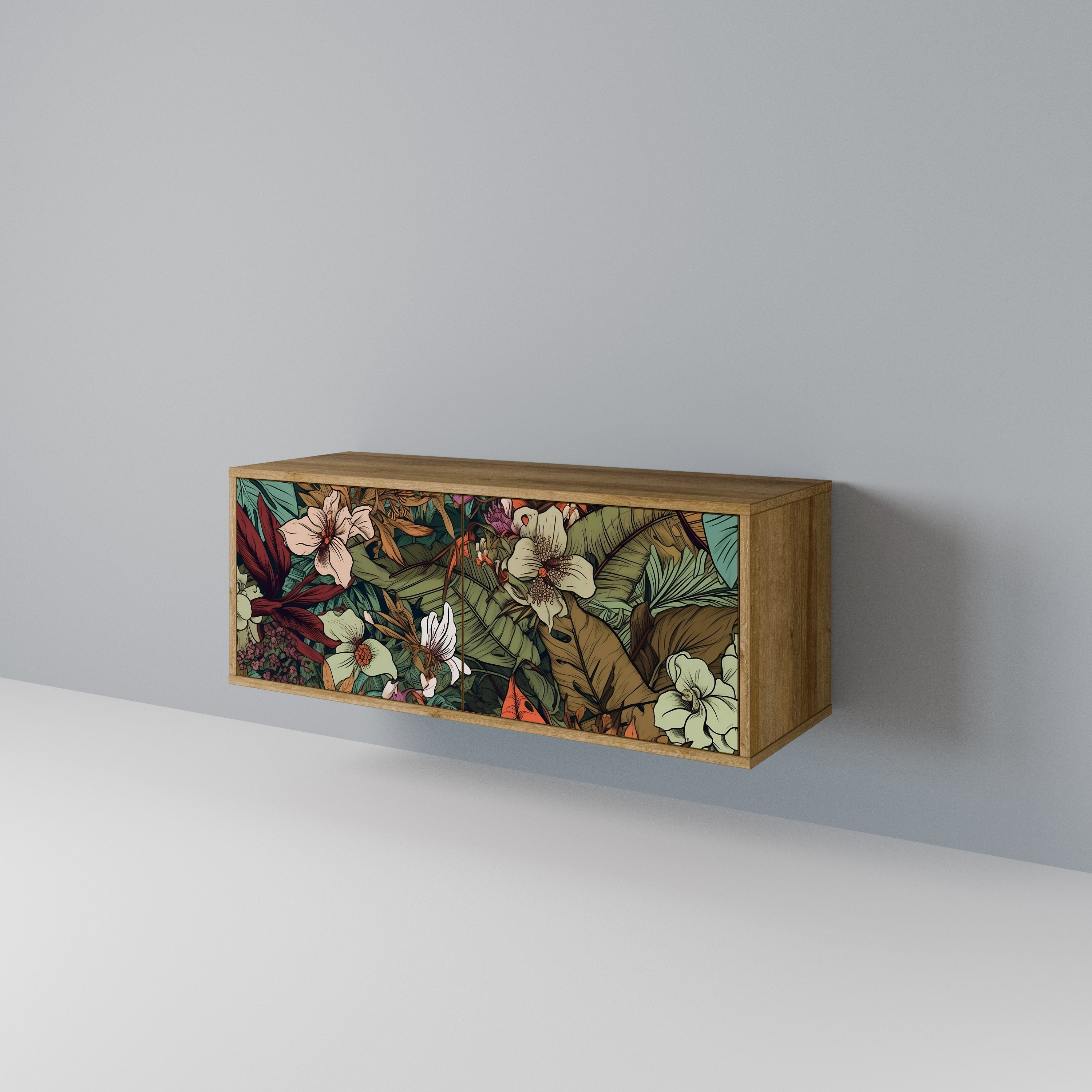 BOTANICAL EMERGENCE Mueble de TV Compacto de 2 puertas