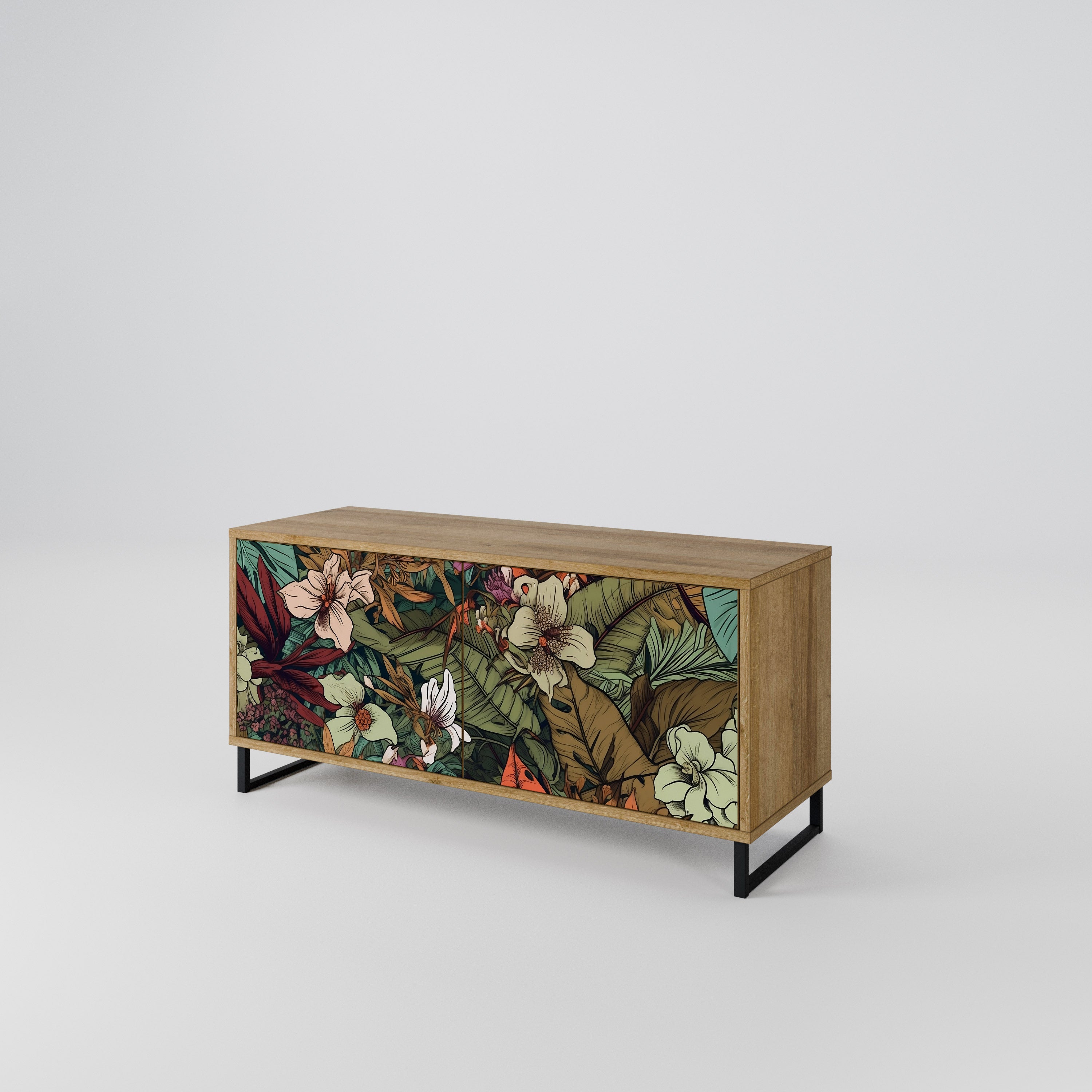 BOTANICAL EMERGENCE Mueble de TV Compacto de 2 puertas