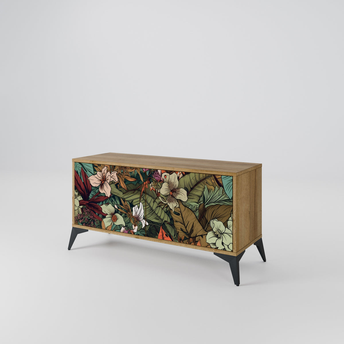 BOTANICAL EMERGENCE Mueble de TV Compacto de 2 puertas