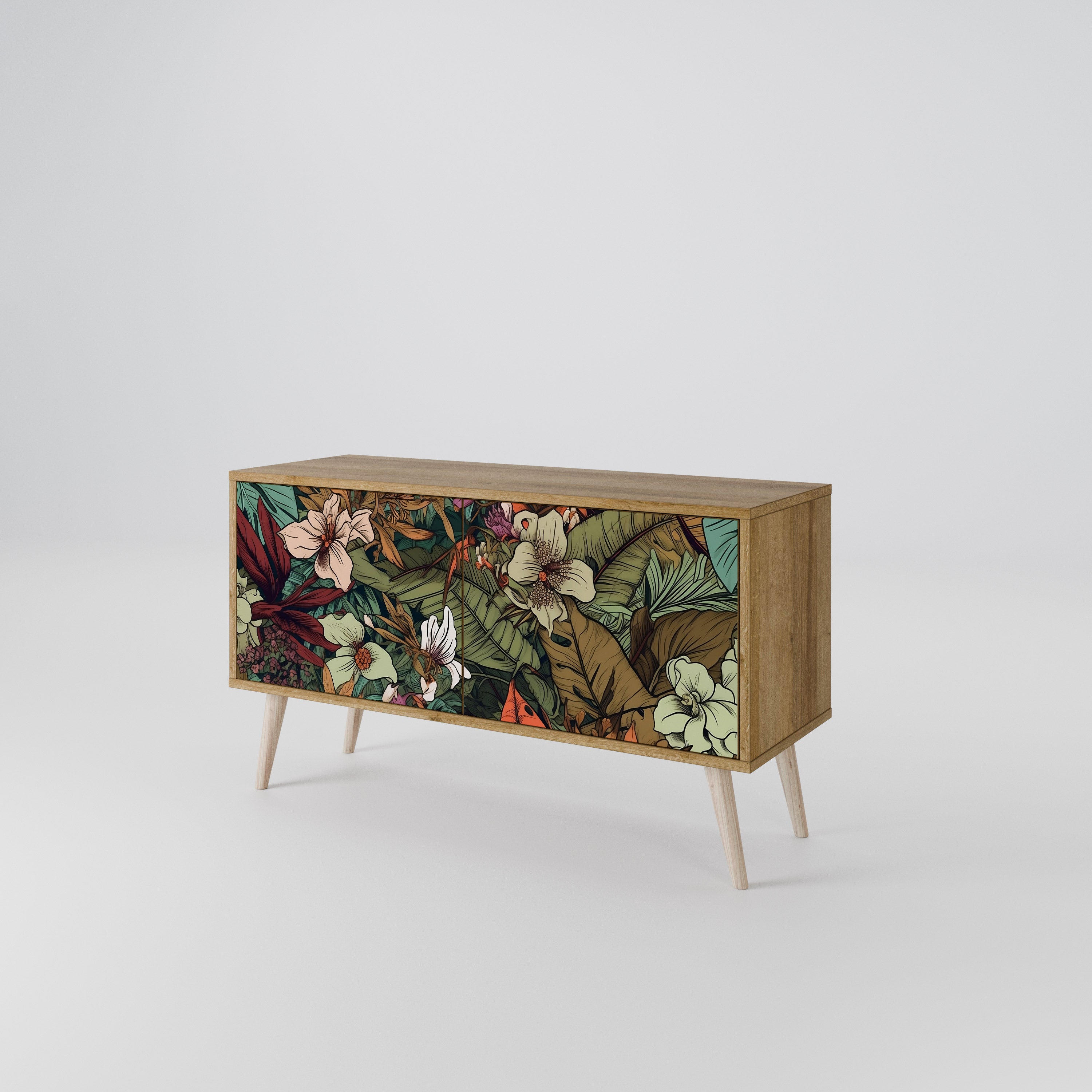 BOTANICAL EMERGENCE Mueble de TV Compacto de 2 puertas