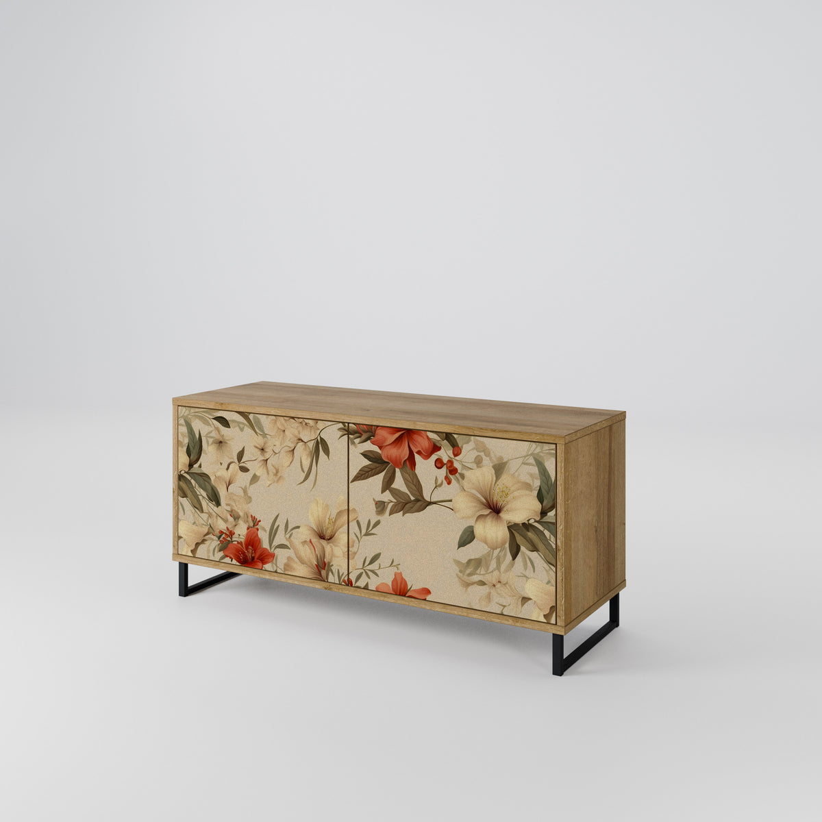 BLOOMING HARMONY Mueble de TV Compacto de 2 puertas
