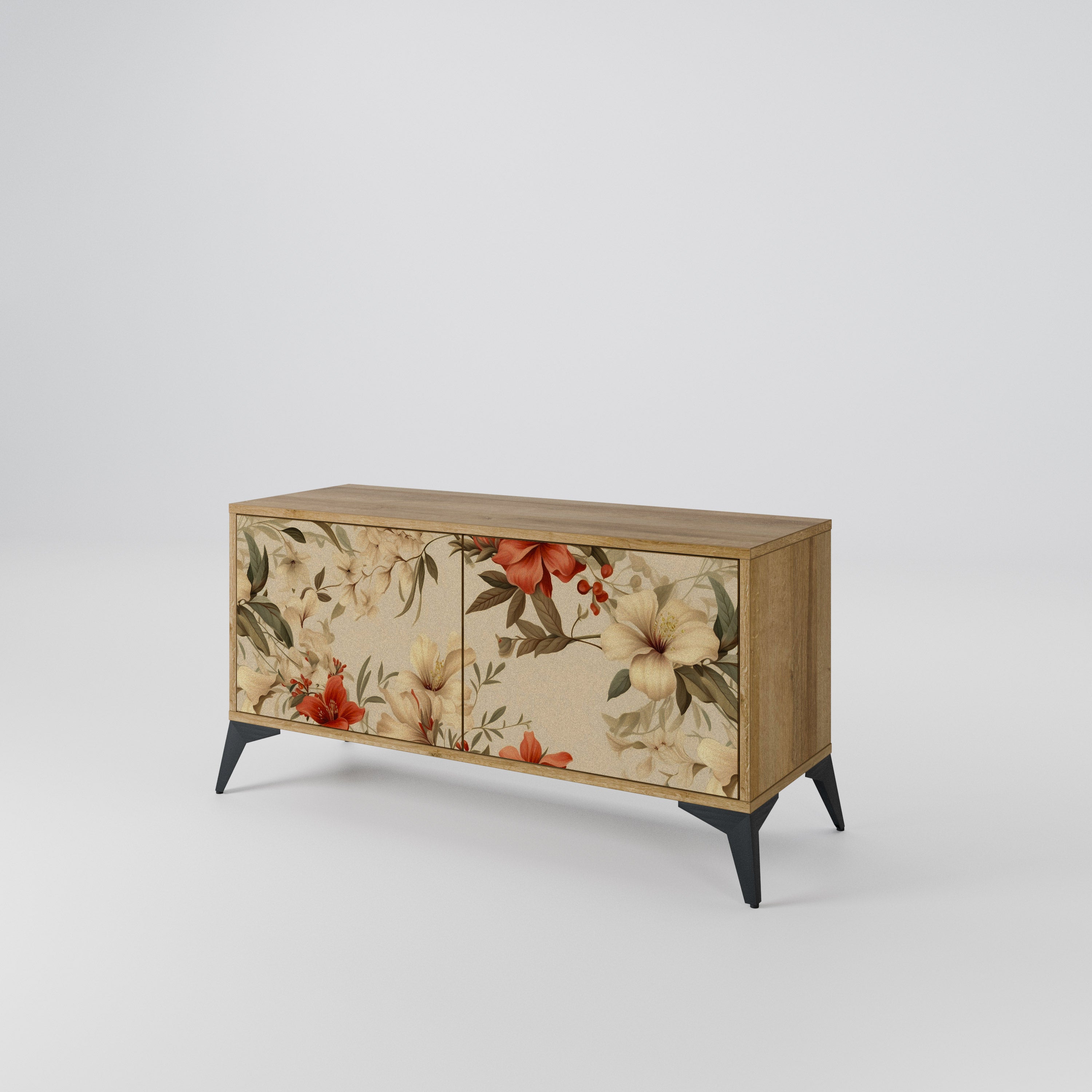 BLOOMING HARMONY Mueble de TV Compacto de 2 puertas