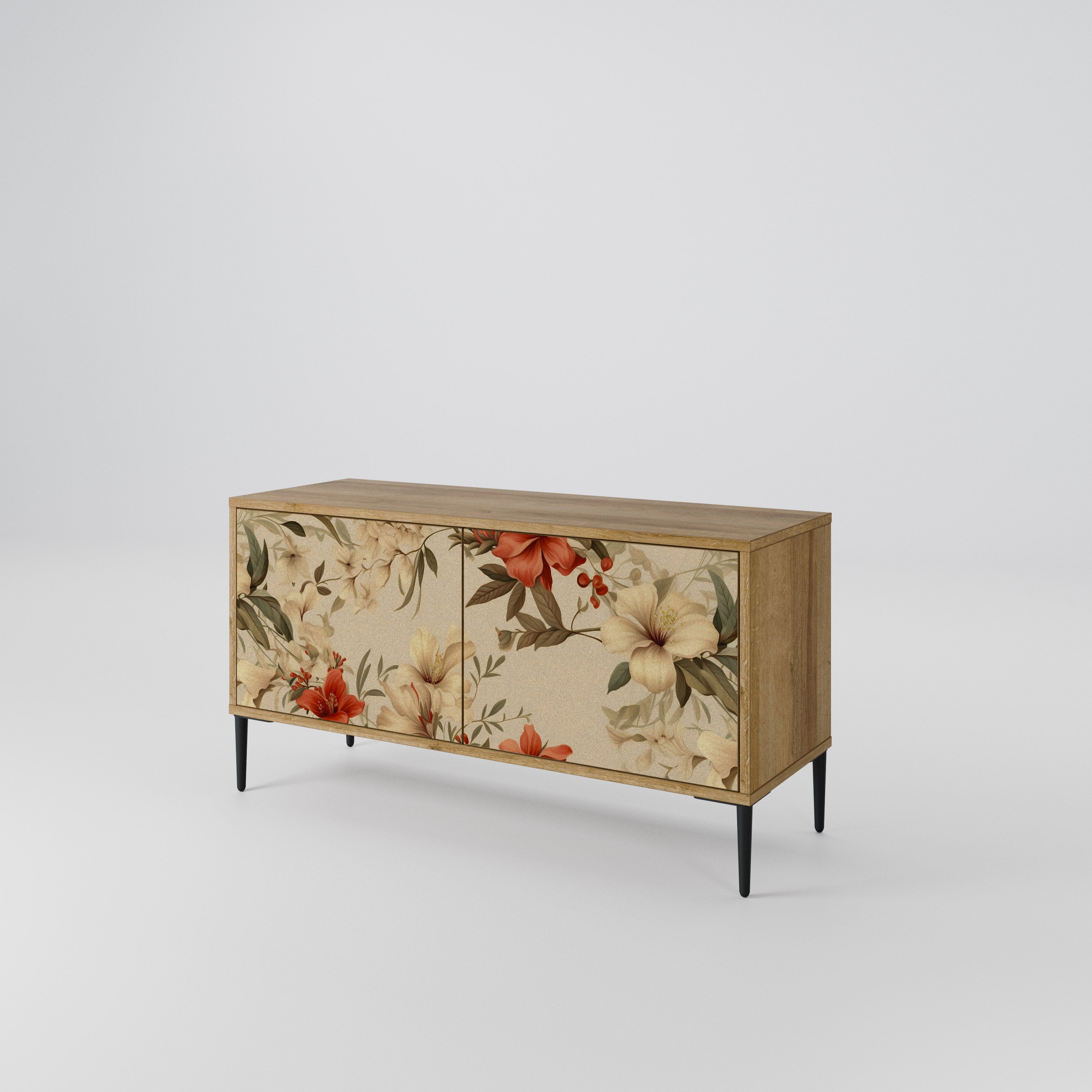 BLOOMING HARMONY Mueble de TV Compacto de 2 puertas