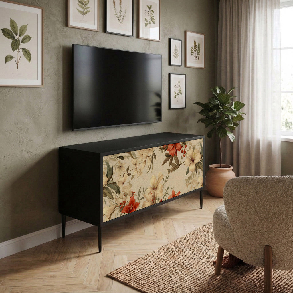 BLOOMING HARMONY Mueble de TV Compacto de 2 puertas