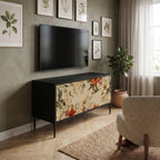 BLOOMING HARMONY Mueble de TV Compacto de 2 puertas