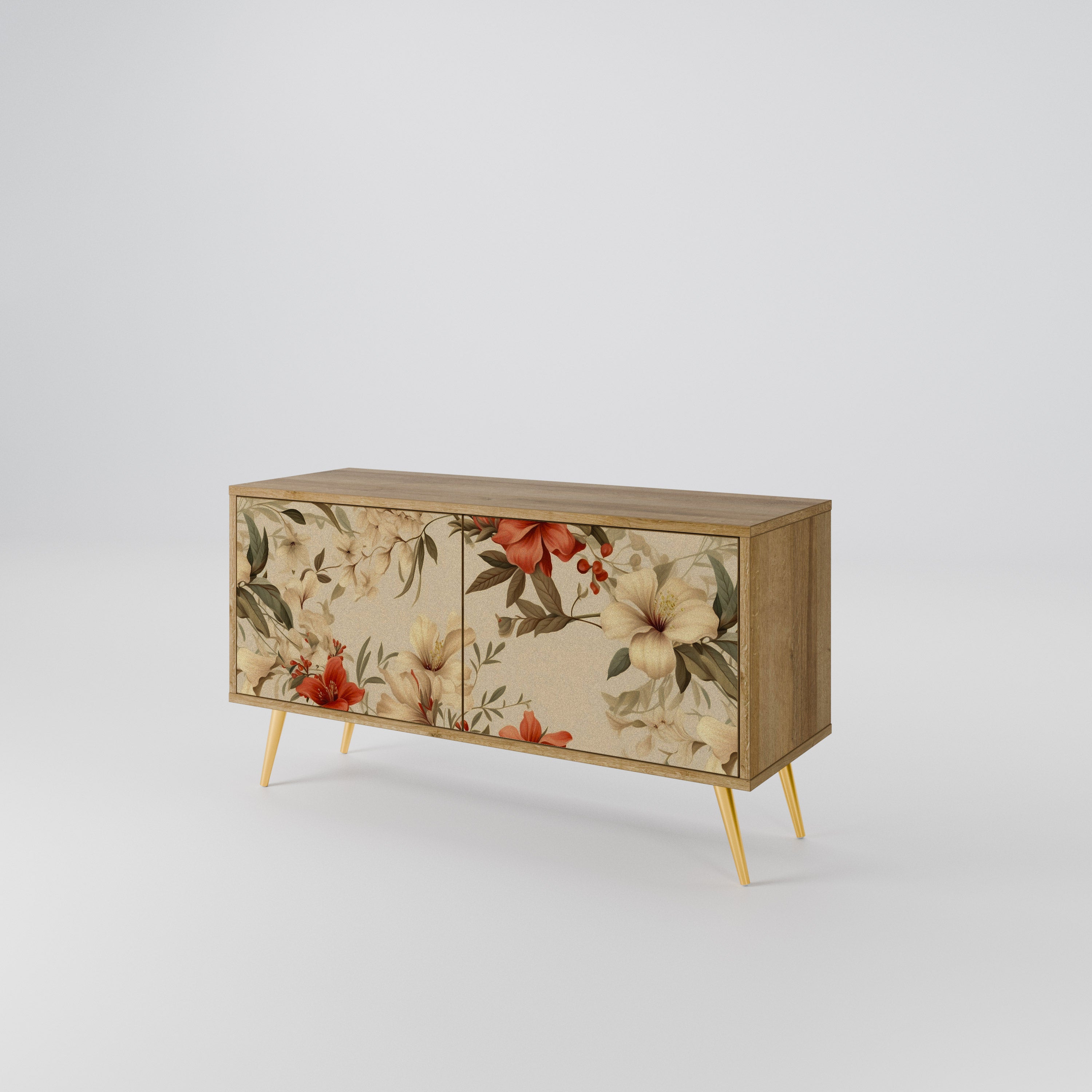 BLOOMING HARMONY Mueble de TV Compacto de 2 puertas