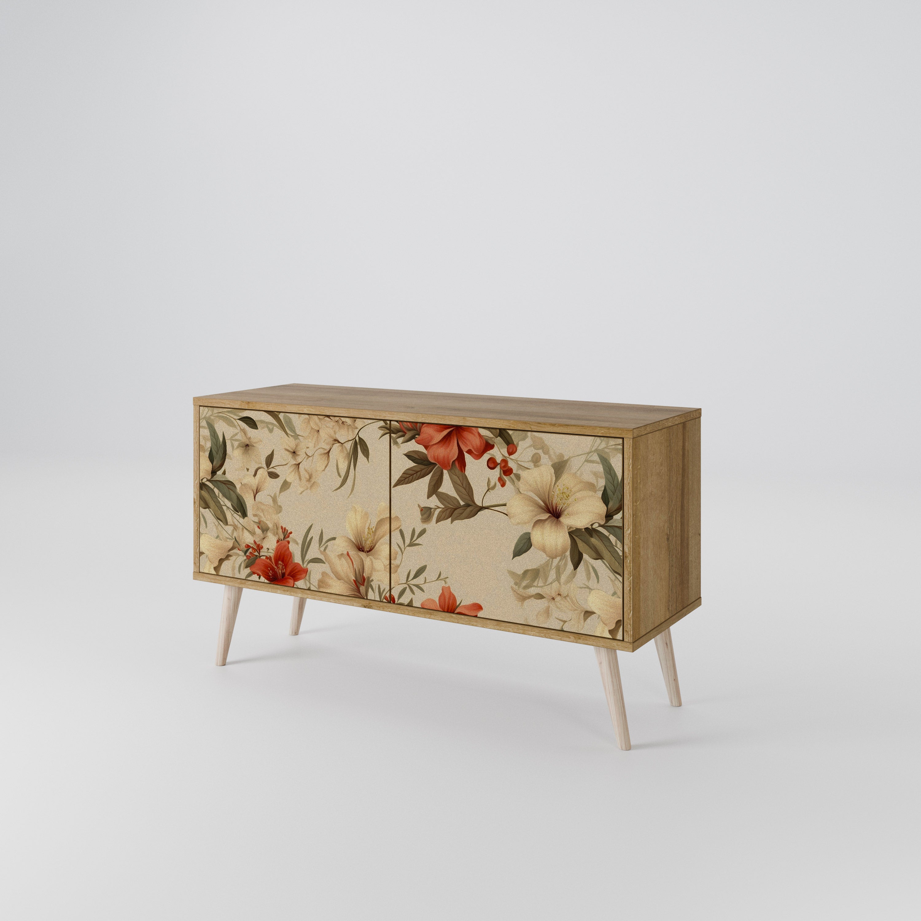 BLOOMING HARMONY Mueble de TV Compacto de 2 puertas