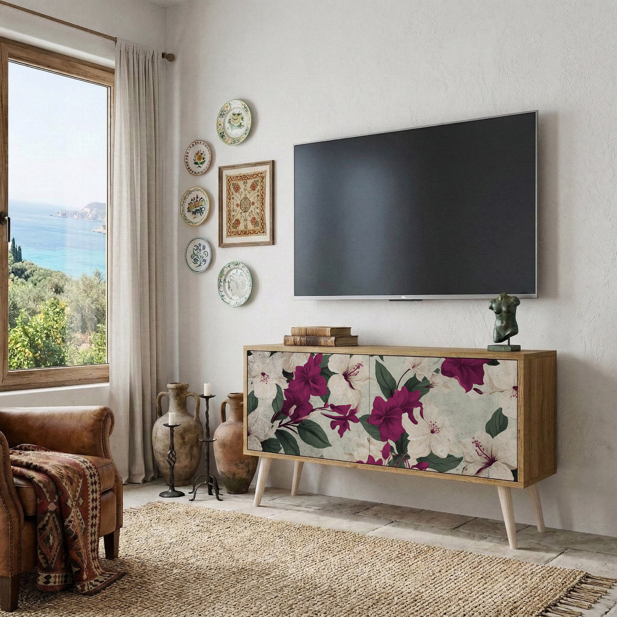 FLOWERET DREAM Mueble de TV Compacto de 2 puertas