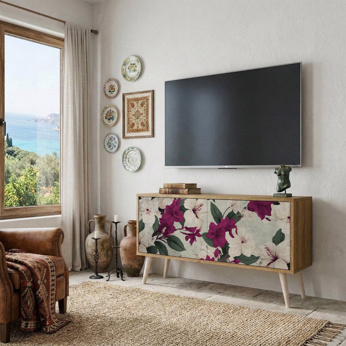 FLOWERET DREAM Mueble de TV Compacto de 2 puertas