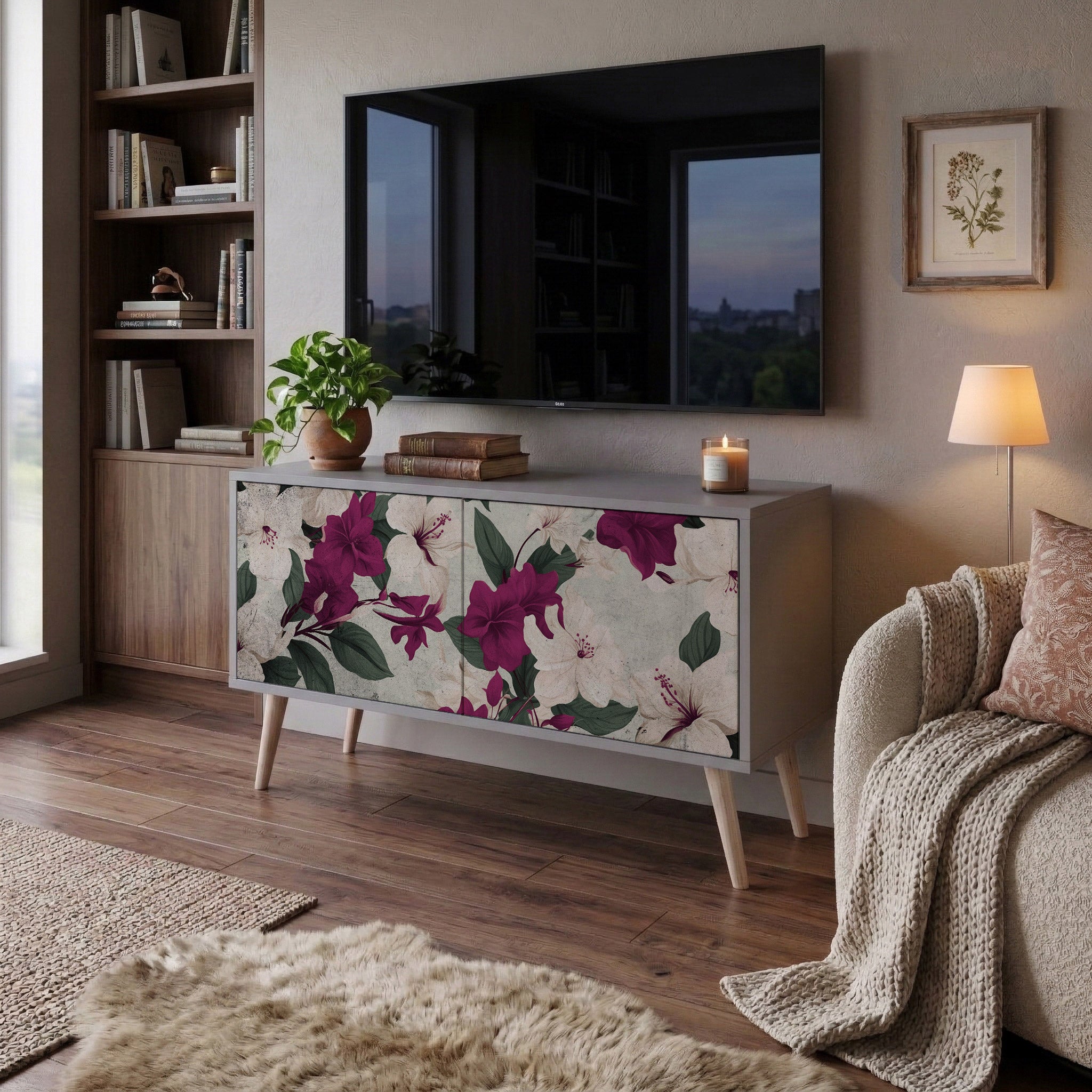 FLOWERET DREAM Mueble de TV Compacto de 2 puertas