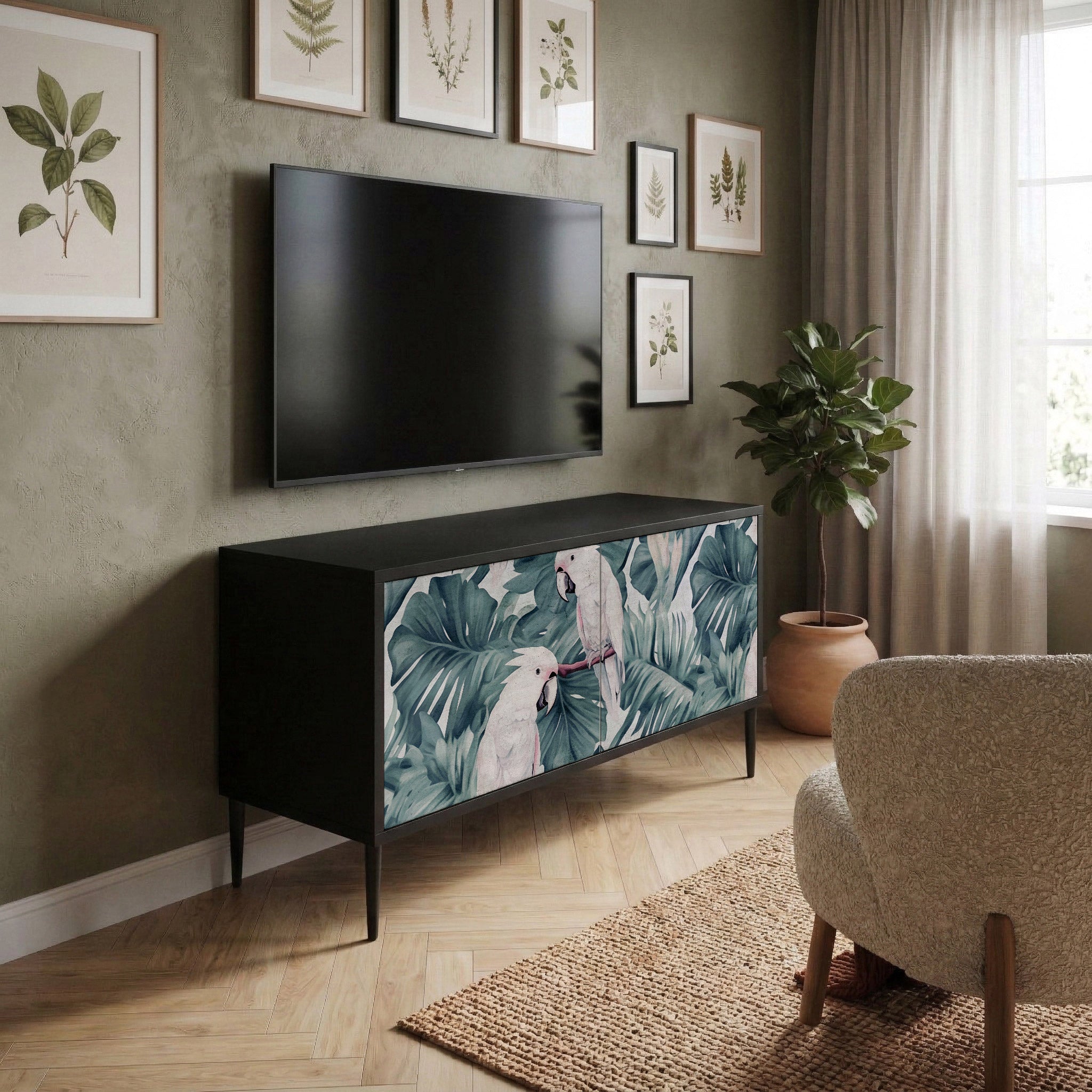 POPINJAY LOOK Mueble de TV Compacto de 2 puertas