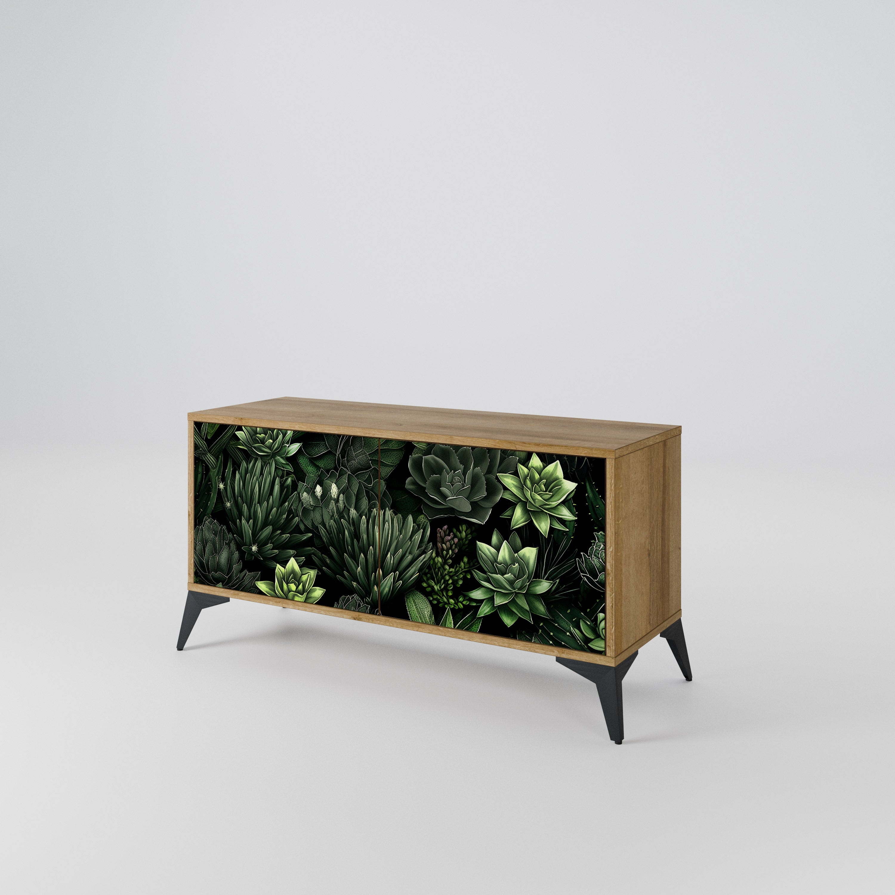 SUCCULENT JUNGLE Mueble de TV Compacto de 2 puertas