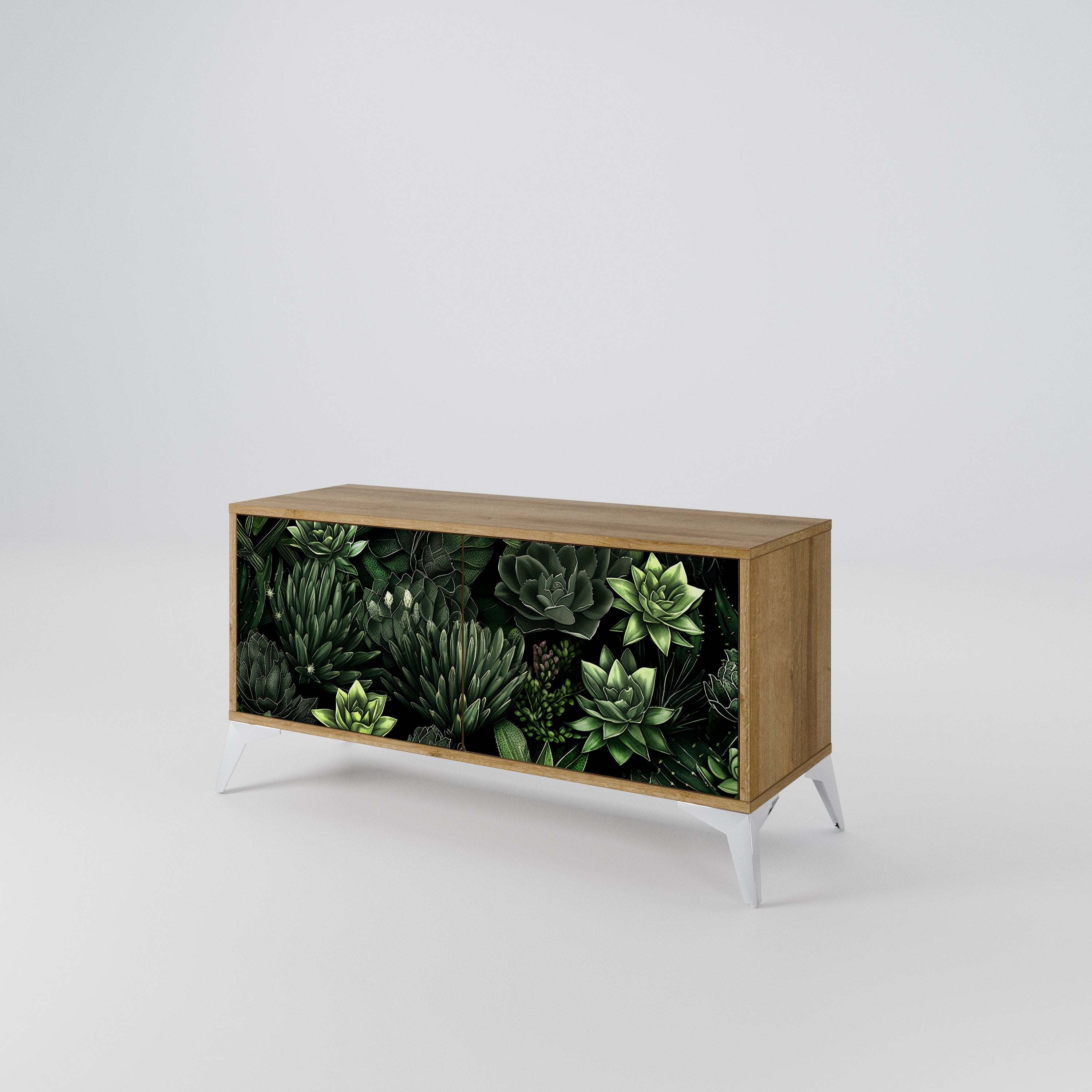 SUCCULENT JUNGLE Mueble de TV Compacto de 2 puertas