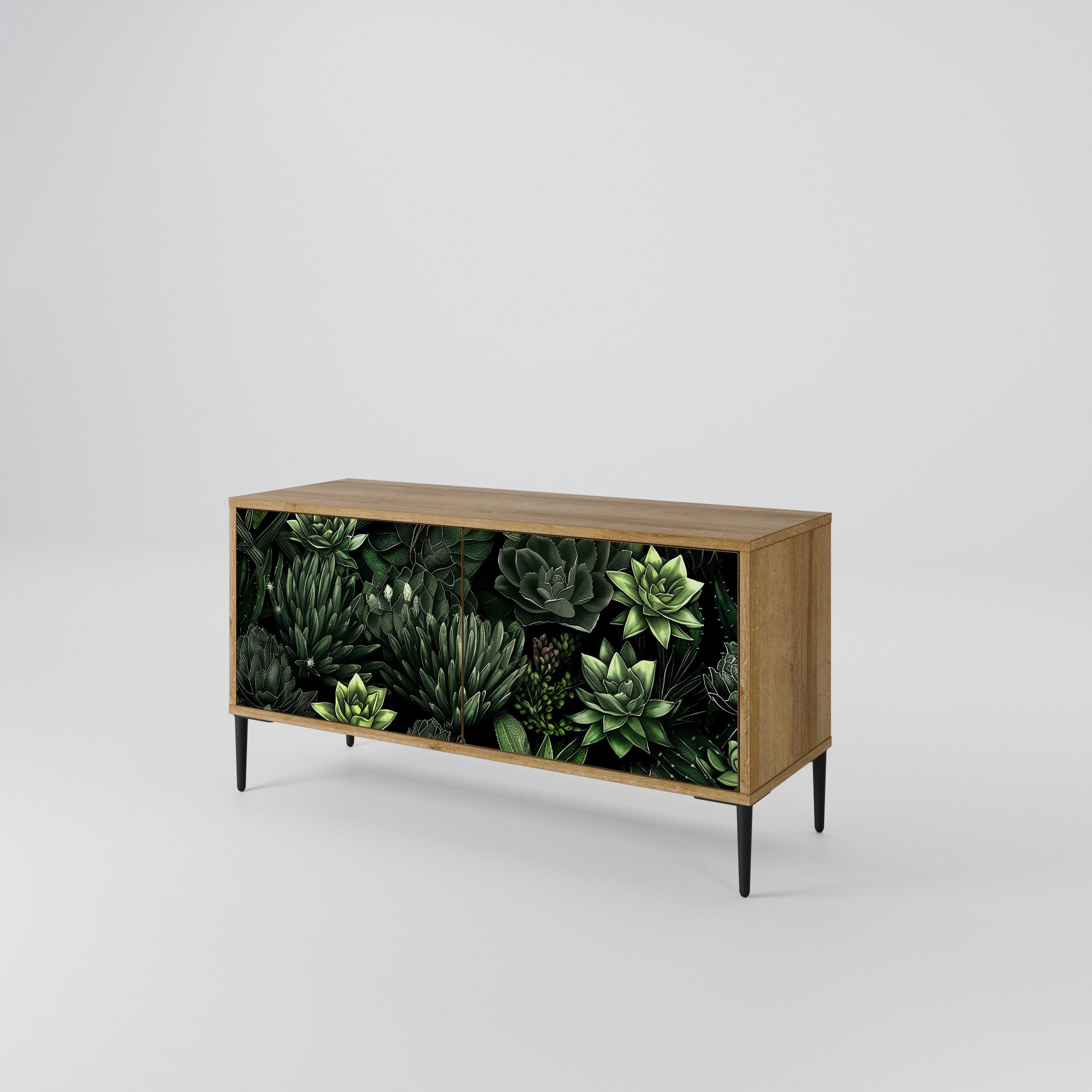 SUCCULENT JUNGLE Mueble de TV Compacto de 2 puertas