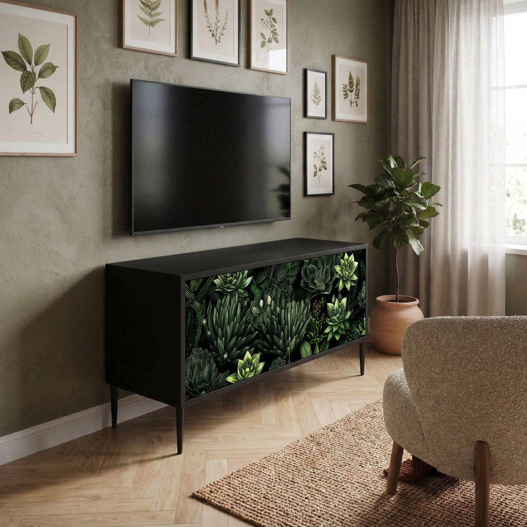 SUCCULENT JUNGLE Mueble de TV Compacto de 2 puertas