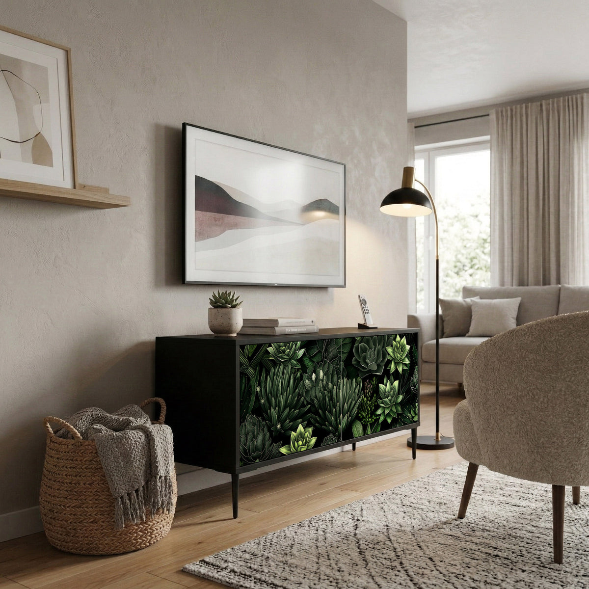 SUCCULENT JUNGLE Compact 2-Door TV Cabinet