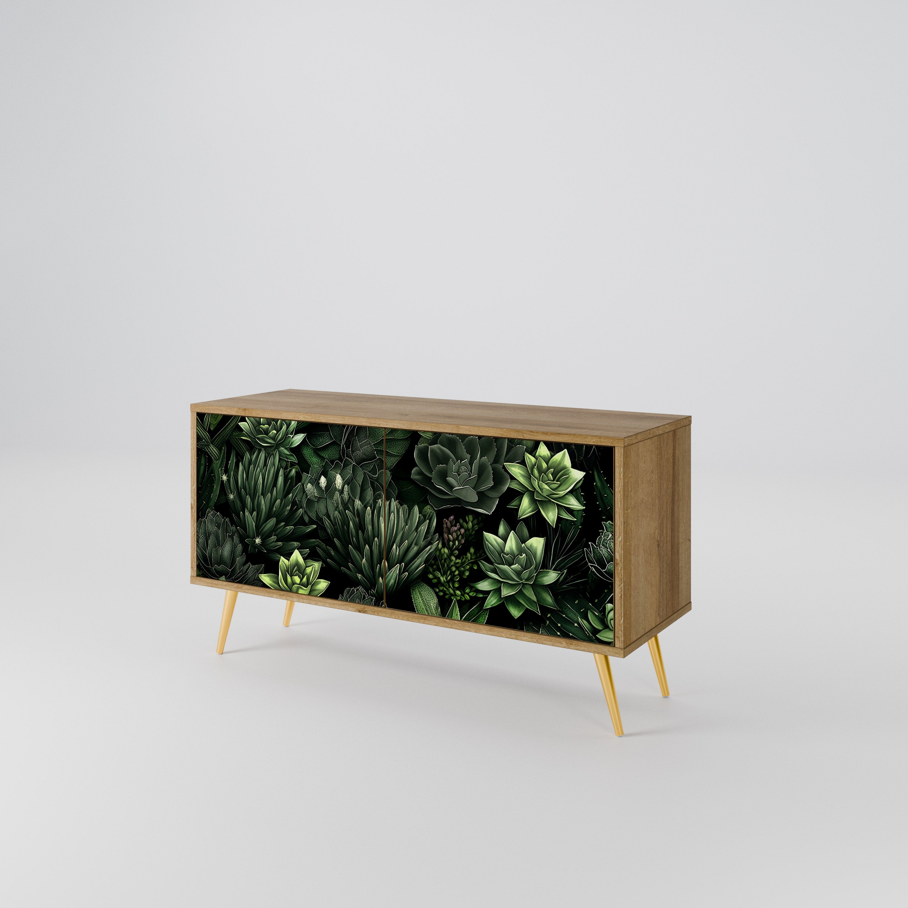 SUCCULENT JUNGLE Mueble de TV Compacto de 2 puertas